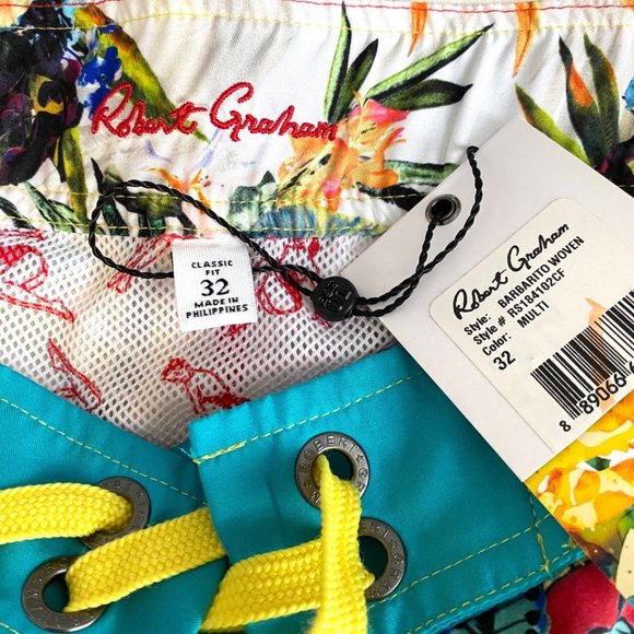 Robert Graham Barbarito Woven Swim Boardshorts ( 32 ) - Picture 3 of 4